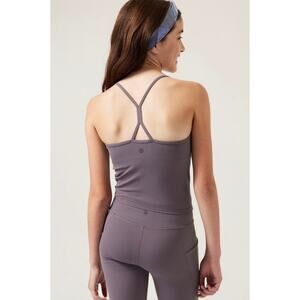 Athleta Girl All Day Longline Sports Bra Purple Youth L/12